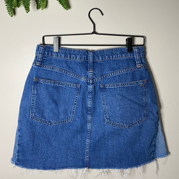 Madewell | Denim A-Line Mini Skirt: Pieced Edition - Picture 5 of 9